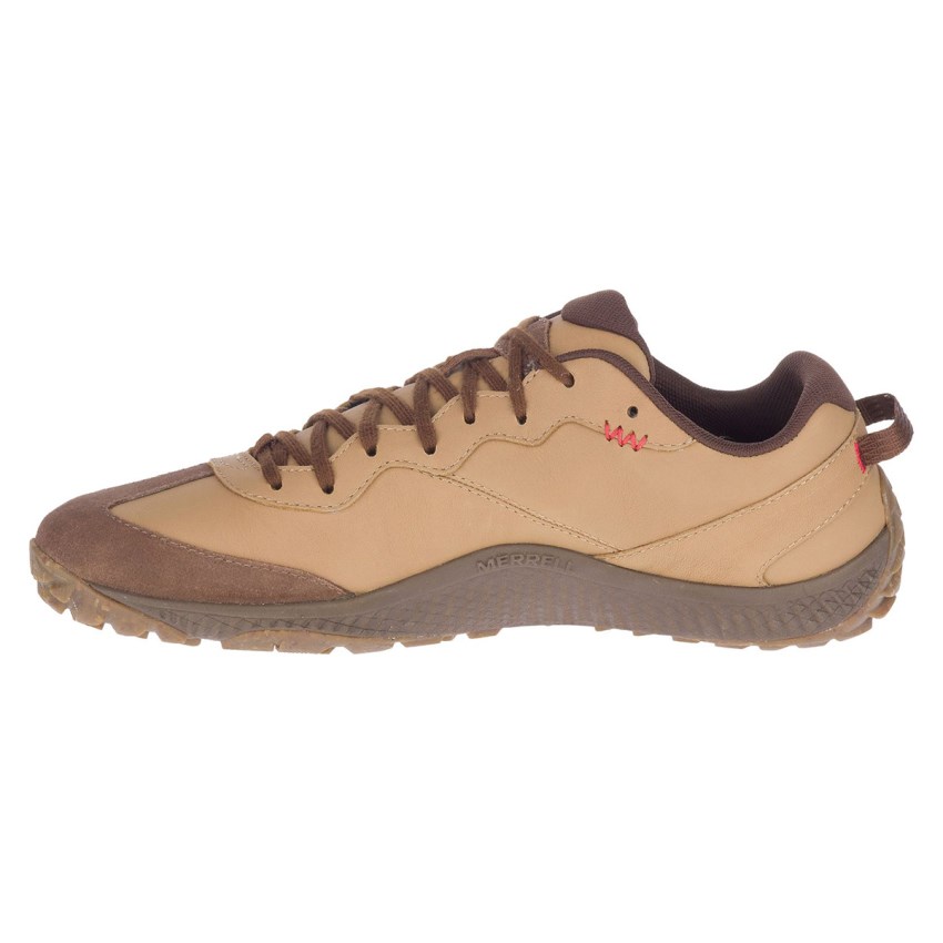 Chaussure Trail Merrell Glove 6 Leather Marron Clair Homme | B.O.TFLU